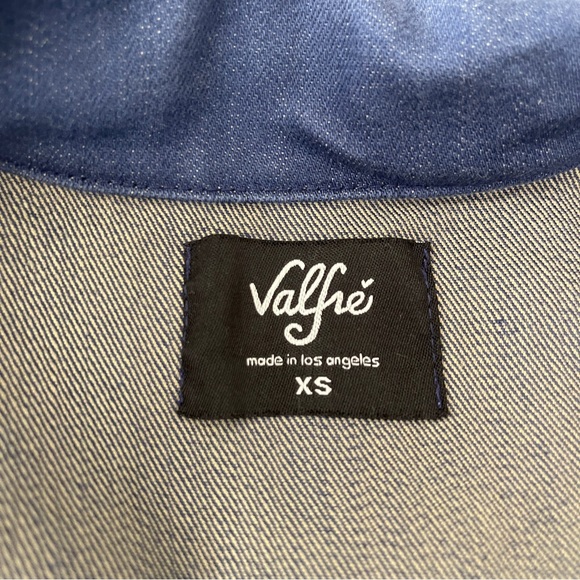 Valfre Jumpsuit Denim Overalls Zip Up V-Neck Short Sleeves Size XS - Picture 13 of 14